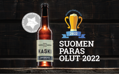 Takatalo & Tompuri Breweryn KASKI Savubock on Suomen Paras Olut 2022